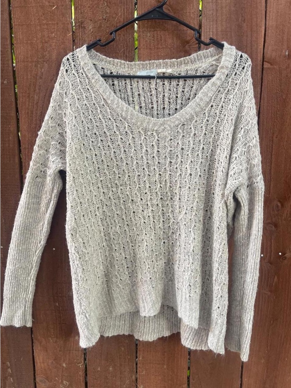 Kimchi Blue Urban Outfitters Scoop Neck Relaxed Slouchy Coastal Knit Sweater S